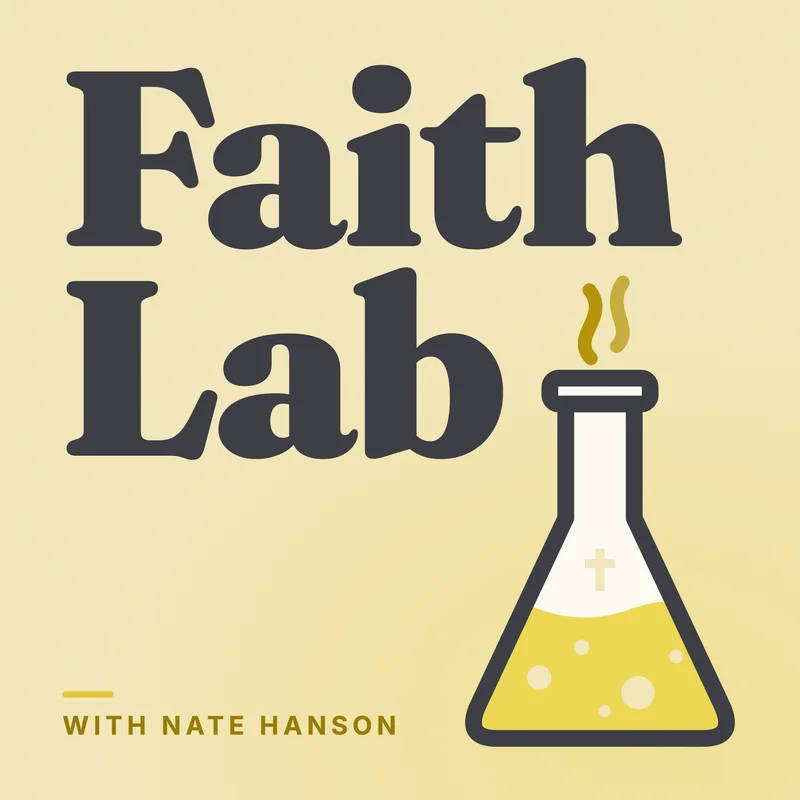 Faith Lab podcast cover art: the Faith Lab wordmark beside a flask